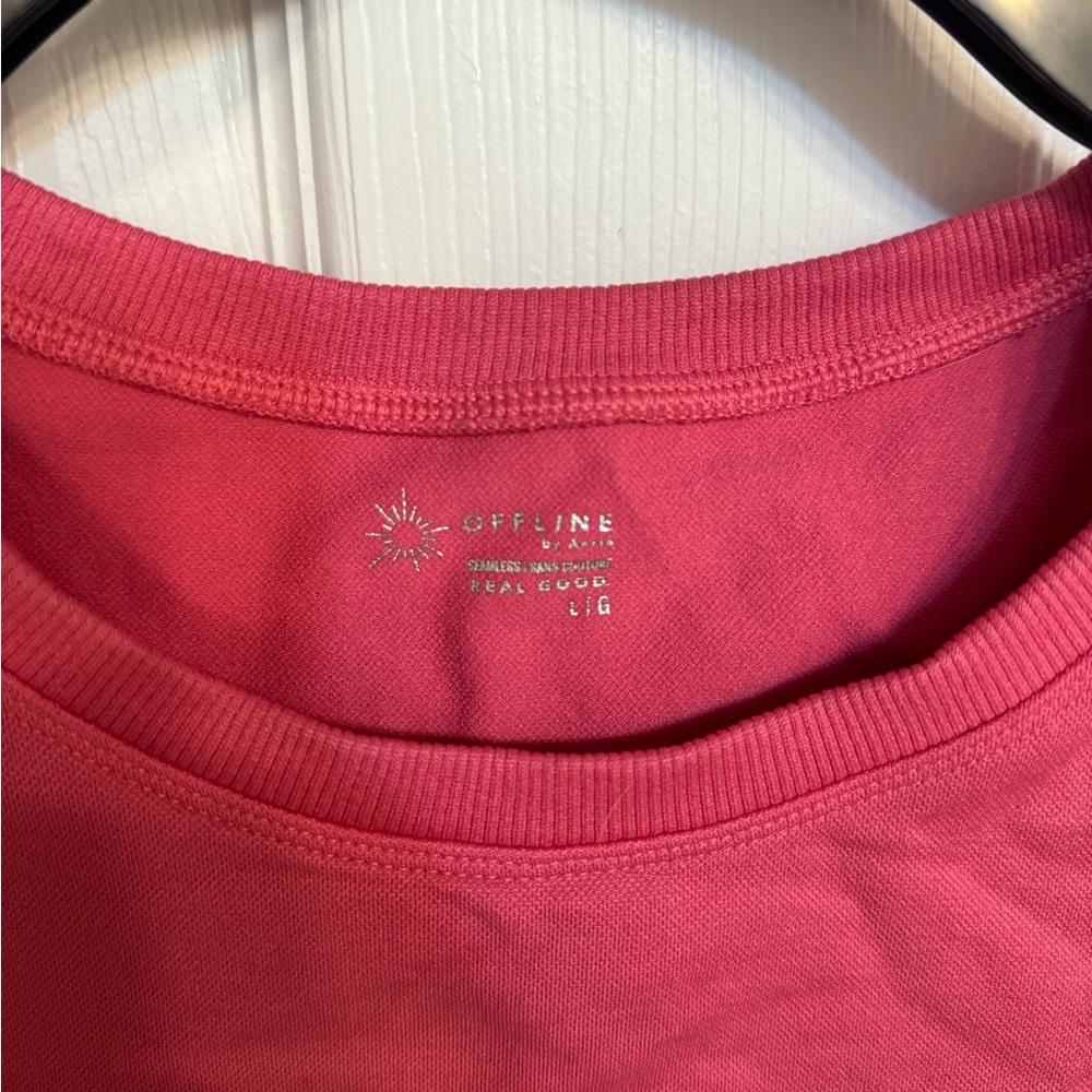Aerie Raspberry Crop Top - Picture 2 of 4